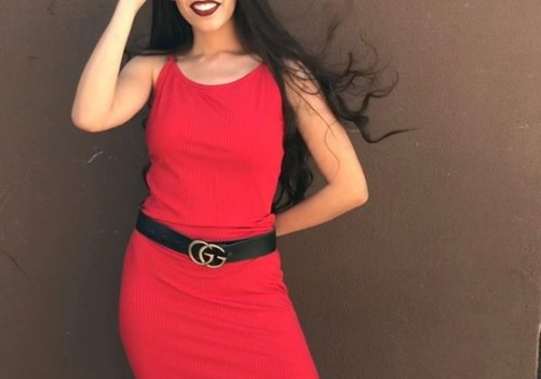 Vestido MIDI vermelho