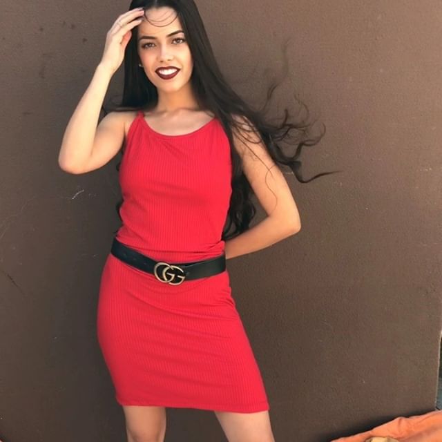 vestido vermelho de malha